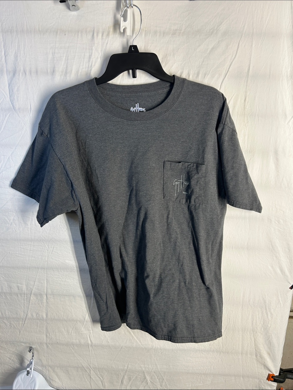 Guy Harvey Charcoal Short-Sleeve Pocket Tee